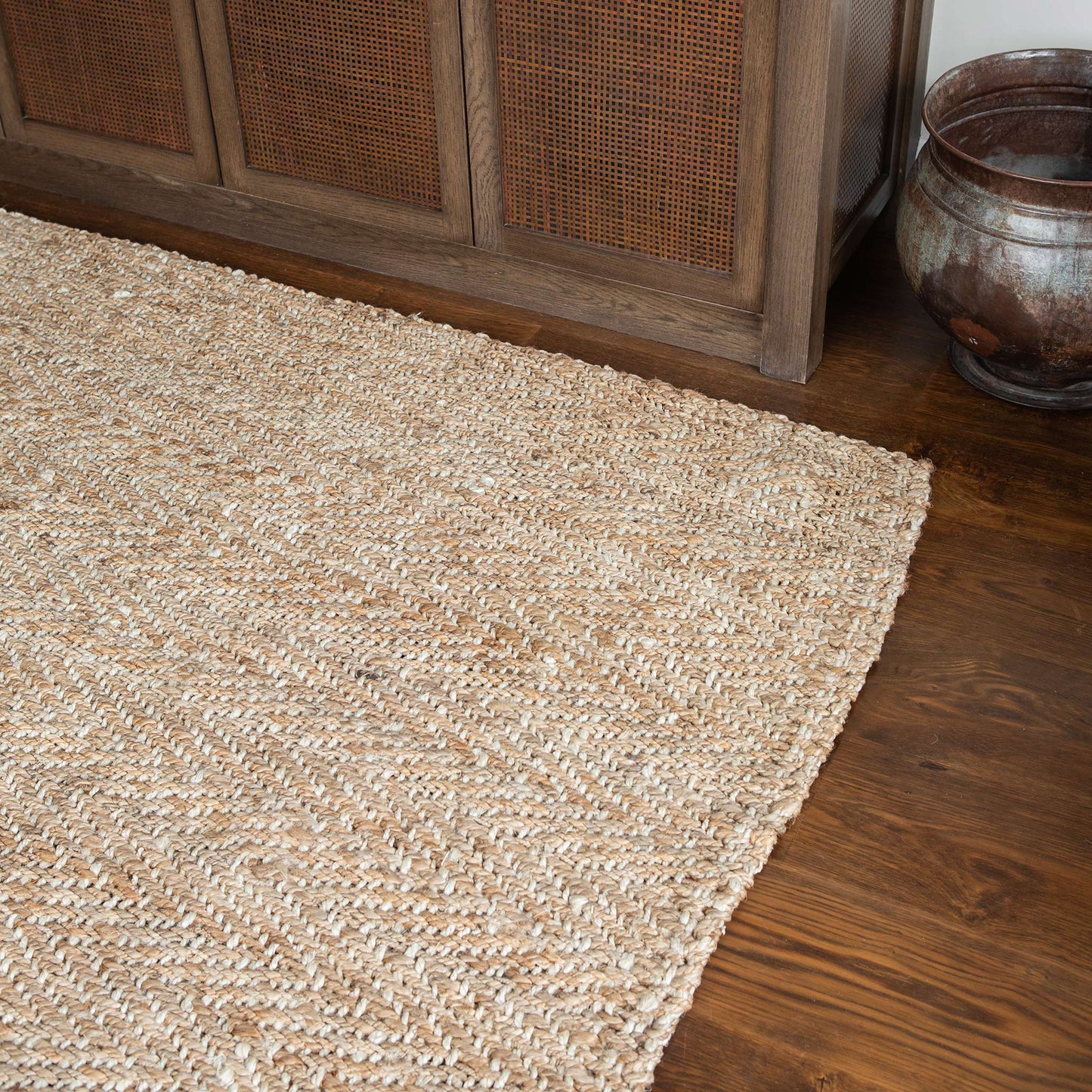 Chunky Herringbone Weave Jute Mats