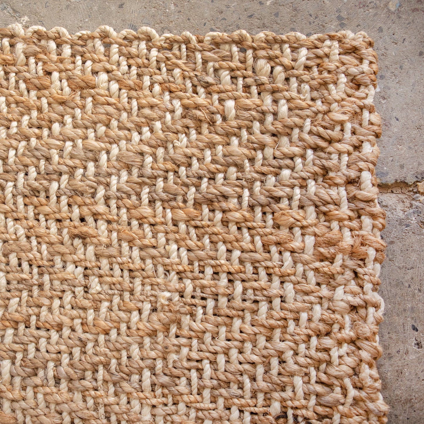 Chunky Herringbone Weave Jute Mats
