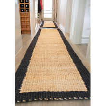 Load image into Gallery viewer, Runner - Woven-Border Jute - Natural/Black