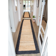 Load image into Gallery viewer, Runner - Woven-Border Jute - Natural/Black