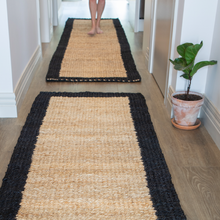 Load image into Gallery viewer, Runner - Woven-Border Jute - Natural/Black