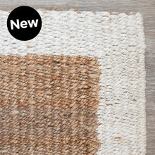 Load image into Gallery viewer, Woven-Border Jute Mats - Natural/Cream