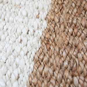 Woven-Border Jute Mats - Natural/Cream