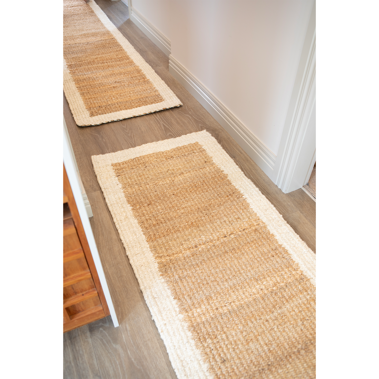 Runner - Woven-Border Jute - Natural/Cream