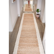 Load image into Gallery viewer, Runner - Woven-Border Jute - Natural/Cream