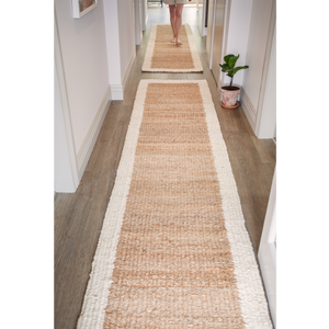 Runner - Woven-Border Jute - Natural/Cream