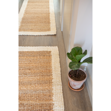 Load image into Gallery viewer, Runner - Woven-Border Jute - Natural/Cream