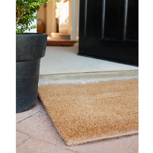 100% Natural Coconut Fibre (Coir). Keep the mud and dirt at the doorstep. These tough door mats are very hard-wearing and have a thick bristle to brush. The best for the job. Made in India. Available in 7 sizes.