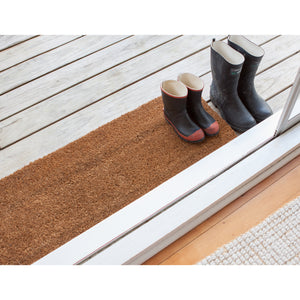 100% Natural Coconut Fibre (Coir). Keep the mud and dirt at the doorstep. These tough door mats are very hard-wearing and have a thick bristle to brush. The best for the job. Made in India. Available in 7 sizes.