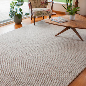 For a more sumptuous feel under foot these Wool and Jute hand-woven floor rugs are hard to beat. Our combination of the heavy weave and the soft appearance of pure wool make a wonderful, luxurious, exotic-looking floor rug suitable for any area in the home. Colour: Natural  Made in India. Available in 6 sizes.