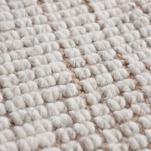 Load image into Gallery viewer, For a more sumptuous feel under foot these Wool and Jute hand-woven floor rugs are hard to beat. Our combination of the heavy weave and the soft appearance of pure wool make a wonderful, luxurious, exotic-looking floor rug suitable for any area in the home. Colour: Natural  Made in India. Available in 6 sizes.